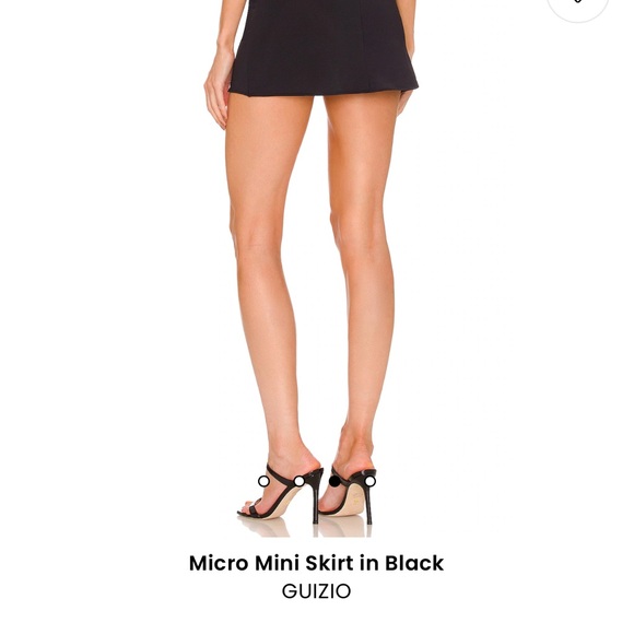 Brand New - GUIZIO Black Micro Mini Skirt - Size L - Picture 3 of 3